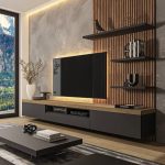 Stunning Mountain View Living Room TV Wall